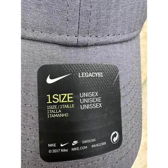 Nike Legacy91 Dri-FIT Gray Strapback Hat NWT - Picture 3 of 5